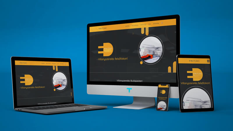 Volt24.hu-mockup webdesign, weboldal készítés